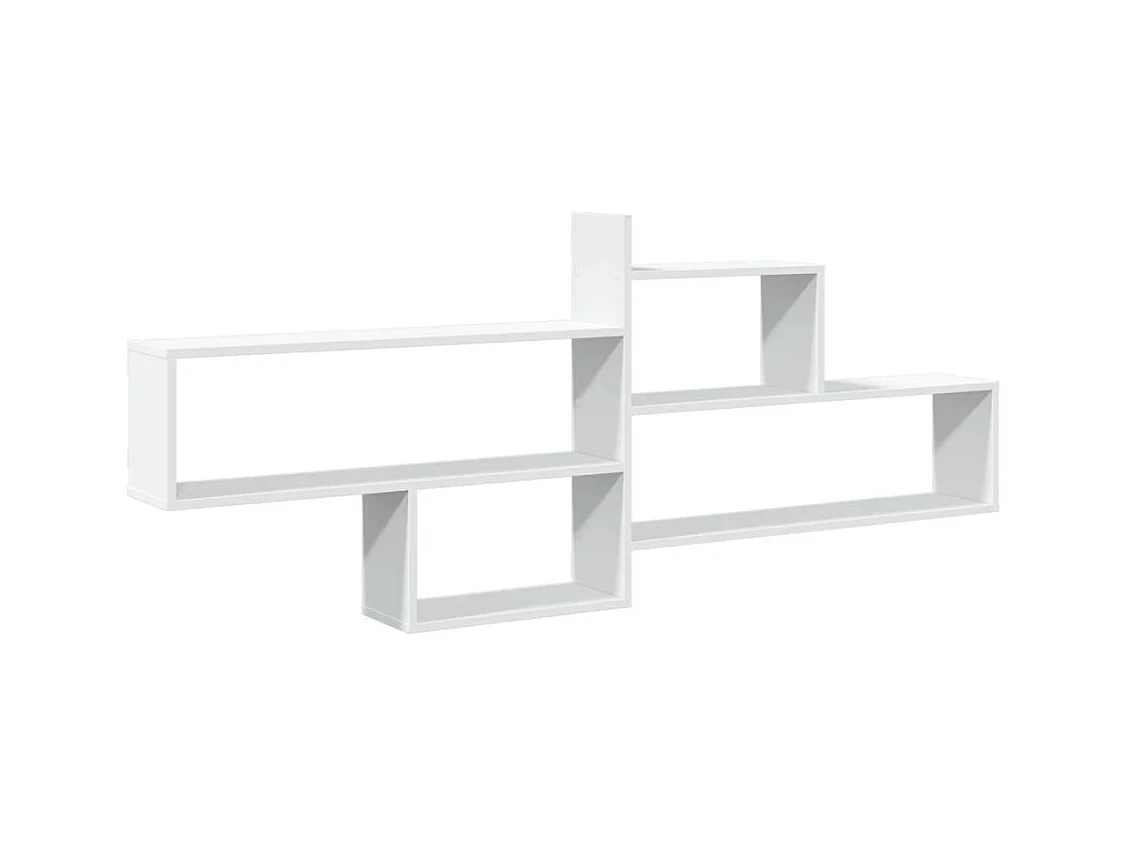 Weißes Wandregal 167,5 x 18 x 68 cm Holzwerkstoff