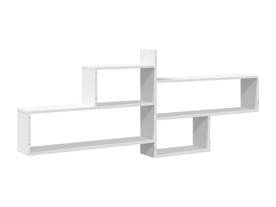 Weißes Wandregal 167,5 x 18 x 68 cm Holzwerkstoff