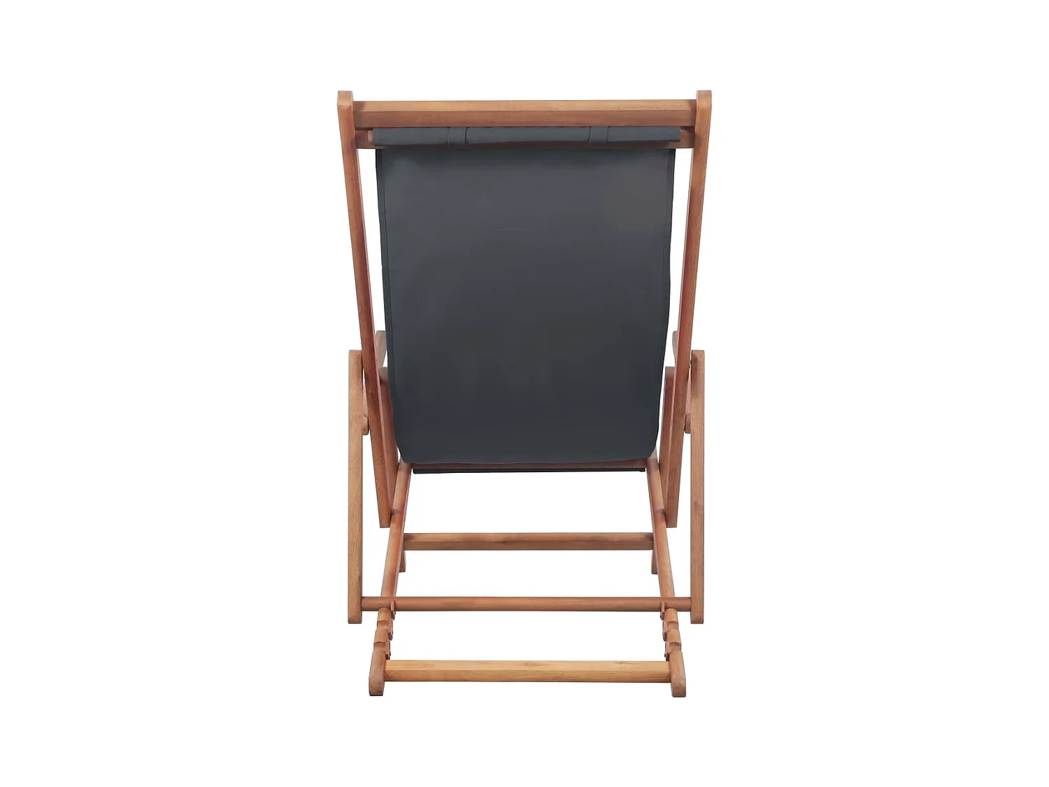 Sedia da spiaggia pieghevole Tessuto e struttura in legno Grigio