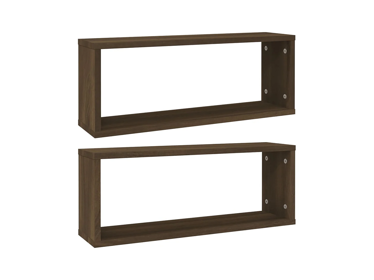 Étagères murales cube 2 pcs Chêne marron Bois d’ingénierie