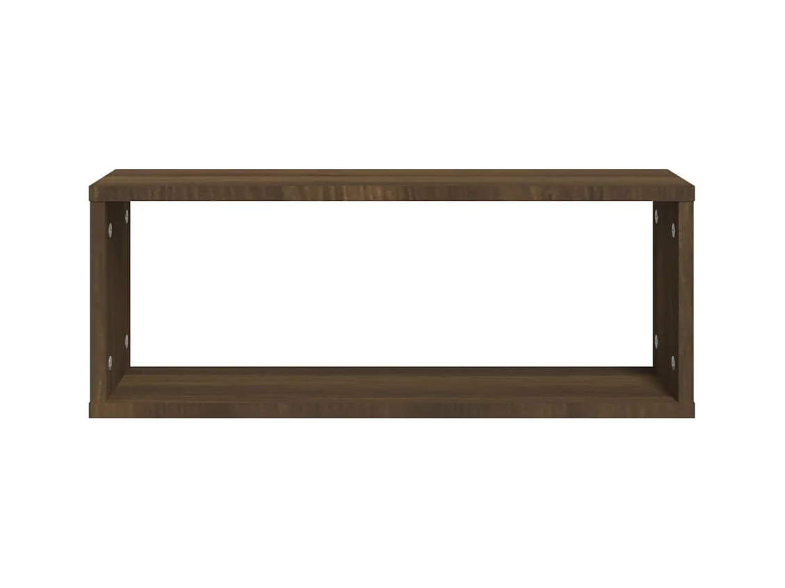 Étagères murales cube 2 pcs Chêne marron Bois d’ingénierie
