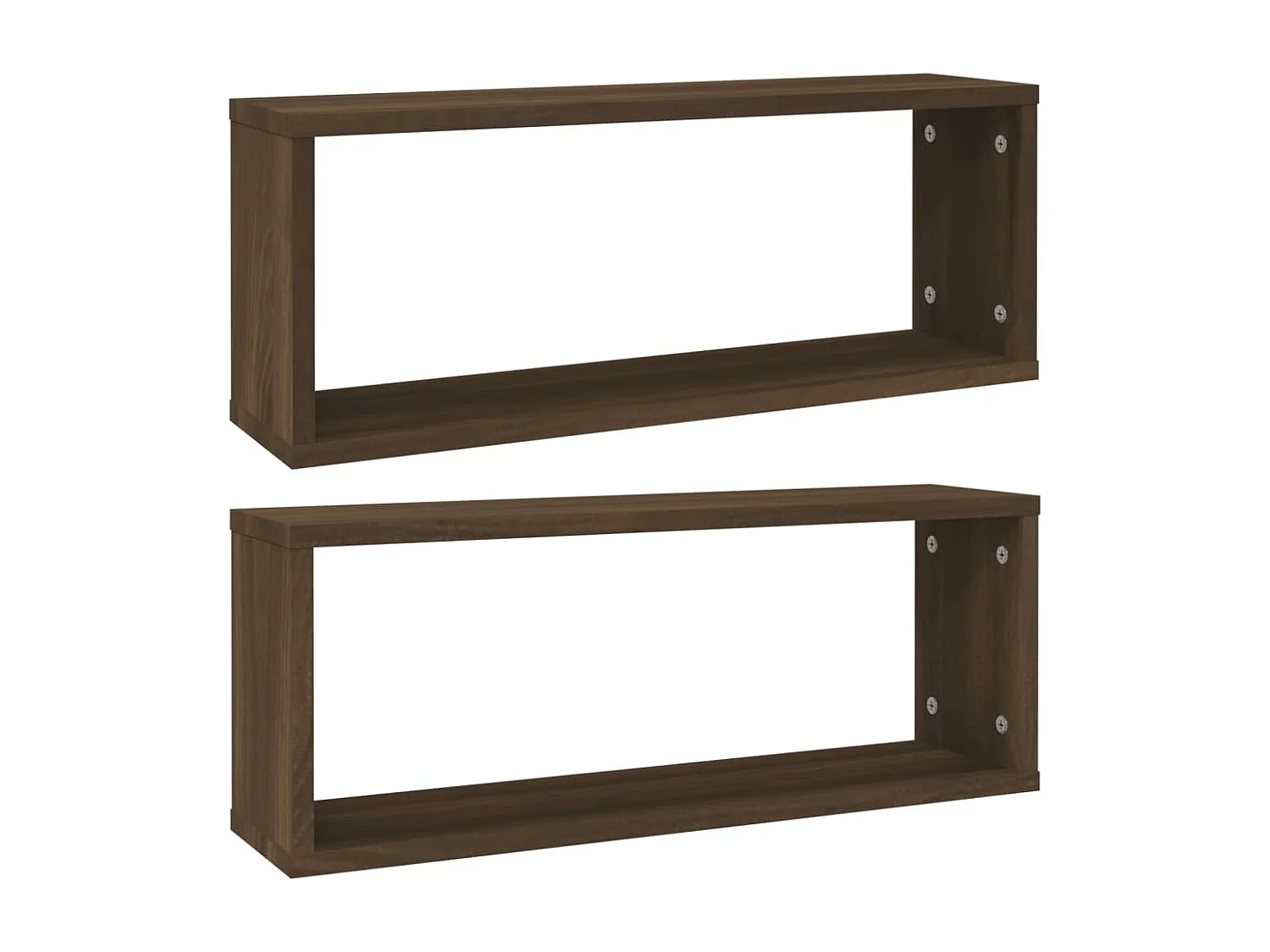Étagères murales cube 2 pcs Chêne marron Bois d’ingénierie