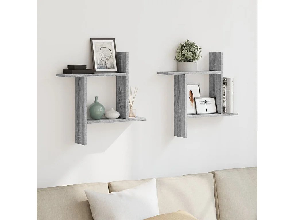 estantes de pared gris sonoma 50x12x50 cm madera de ingeniería