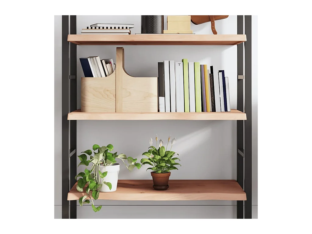 Étagère murale 80x50x(2-4)cm bois de chêne massif non traité