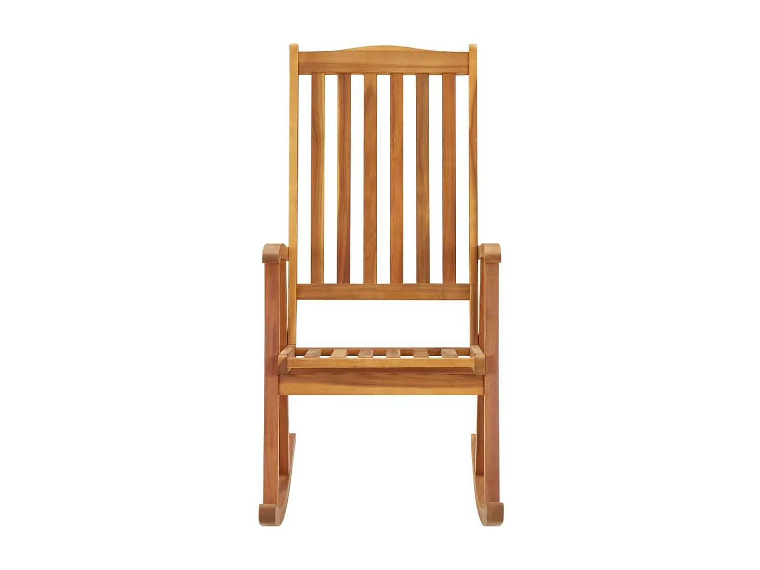 Chaise à bascule avec coussins Bois d'acacia massif