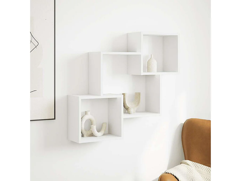 Wandschrank 78x18x71 cm weiß Holzwerkstoff