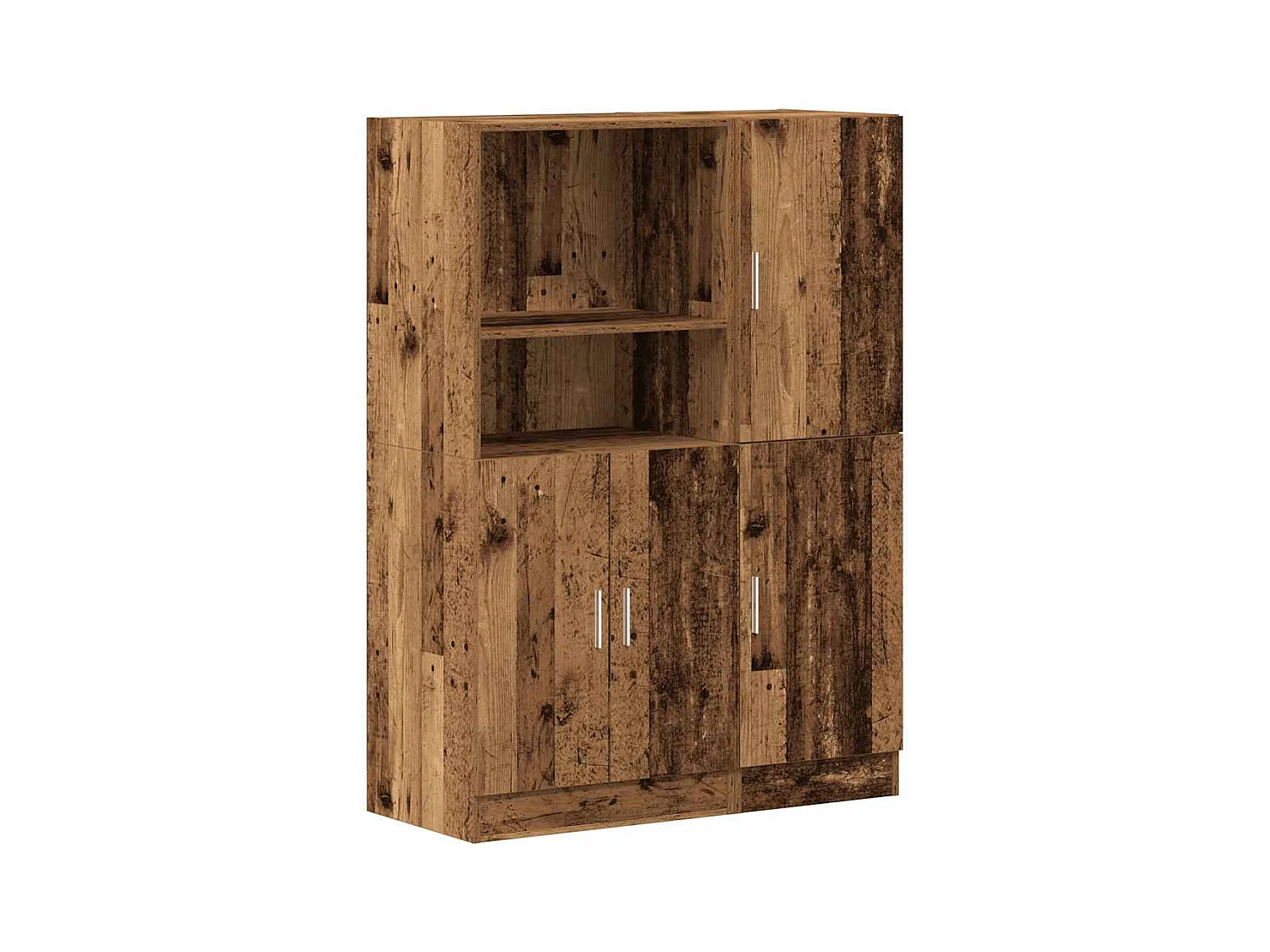 Ensemble d'armoires de cuisine 2 pcs vieux bois