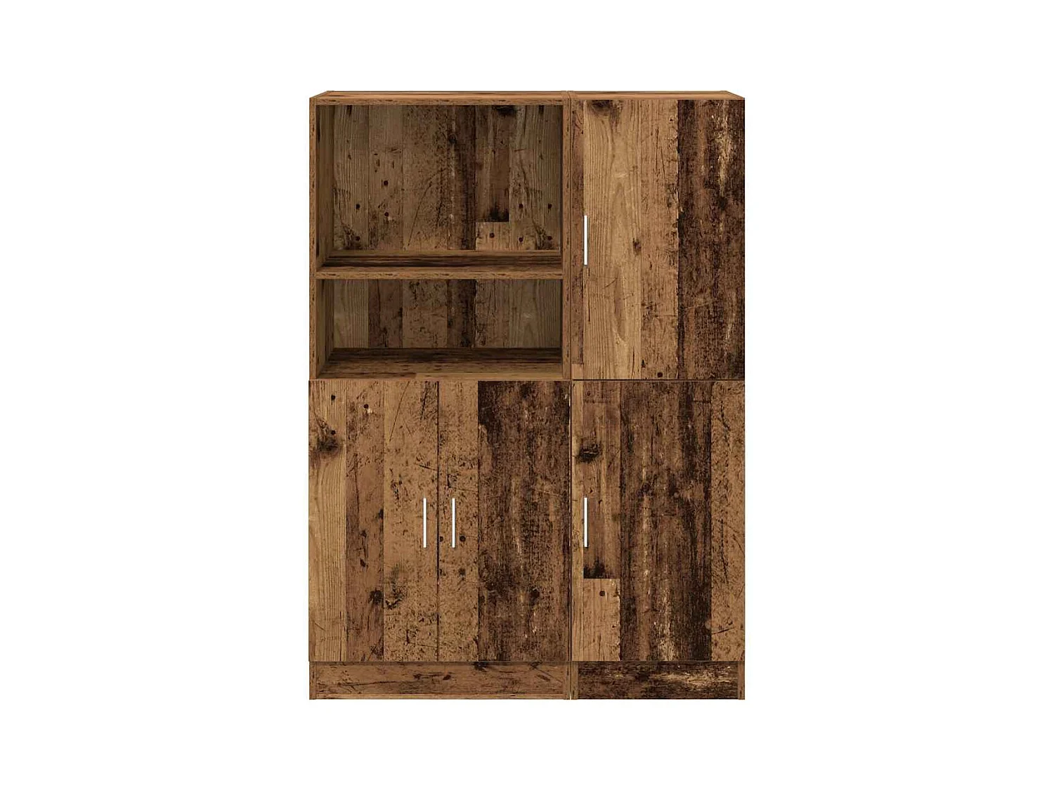 Ensemble d'armoires de cuisine 2 pcs vieux bois