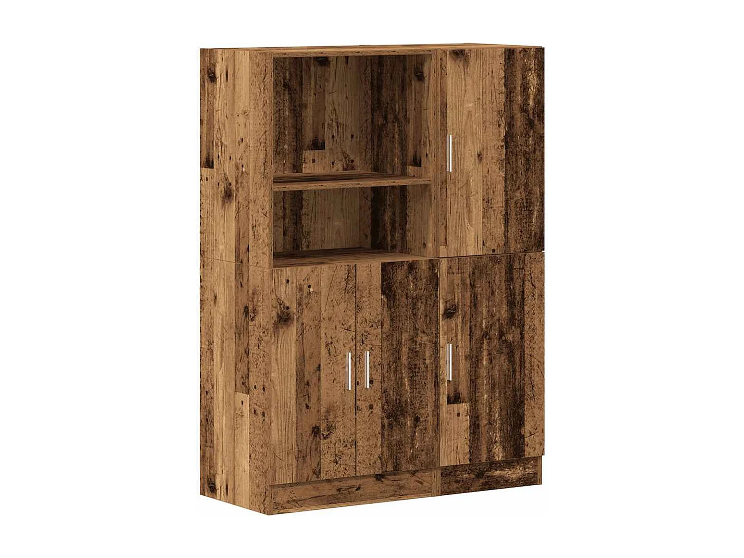 Ensemble d'armoires de cuisine 2 pcs vieux bois