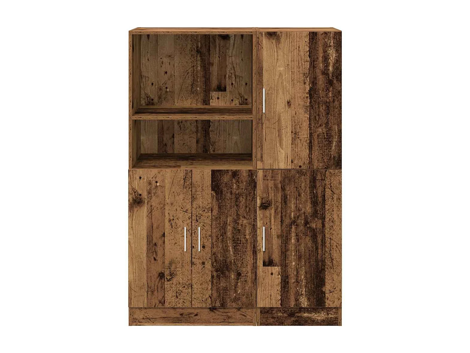 Ensemble d'armoires de cuisine 2 pcs vieux bois