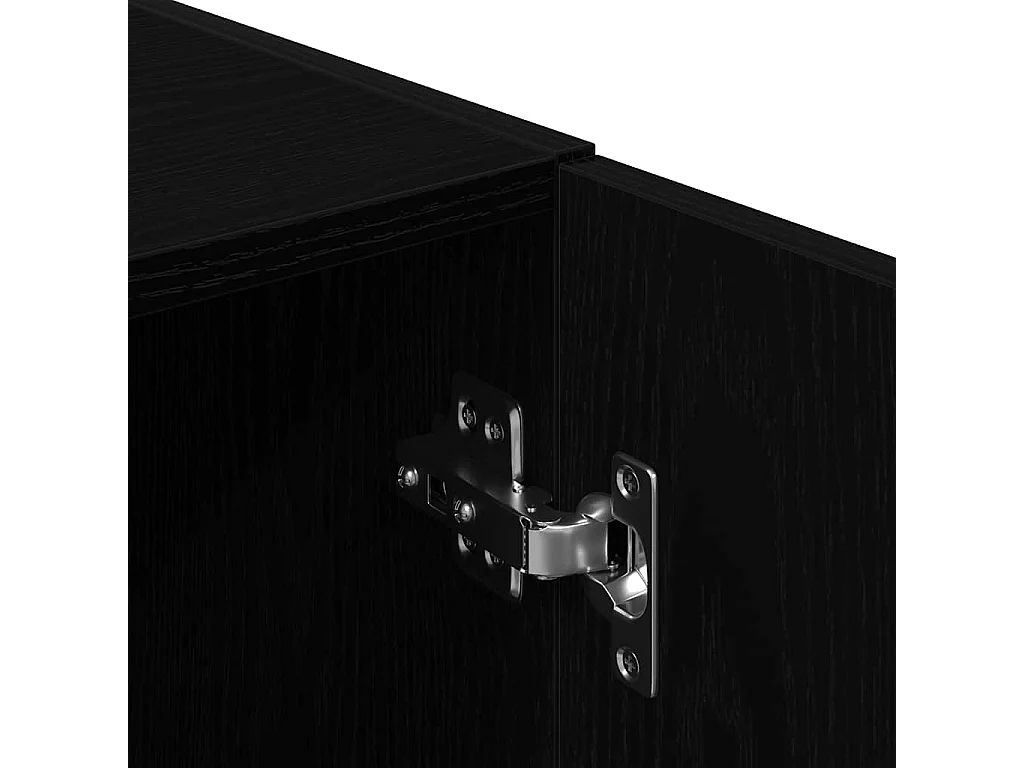 Ensemble d'armoires de cuisine 3 pcs noir bois d'ingénierie