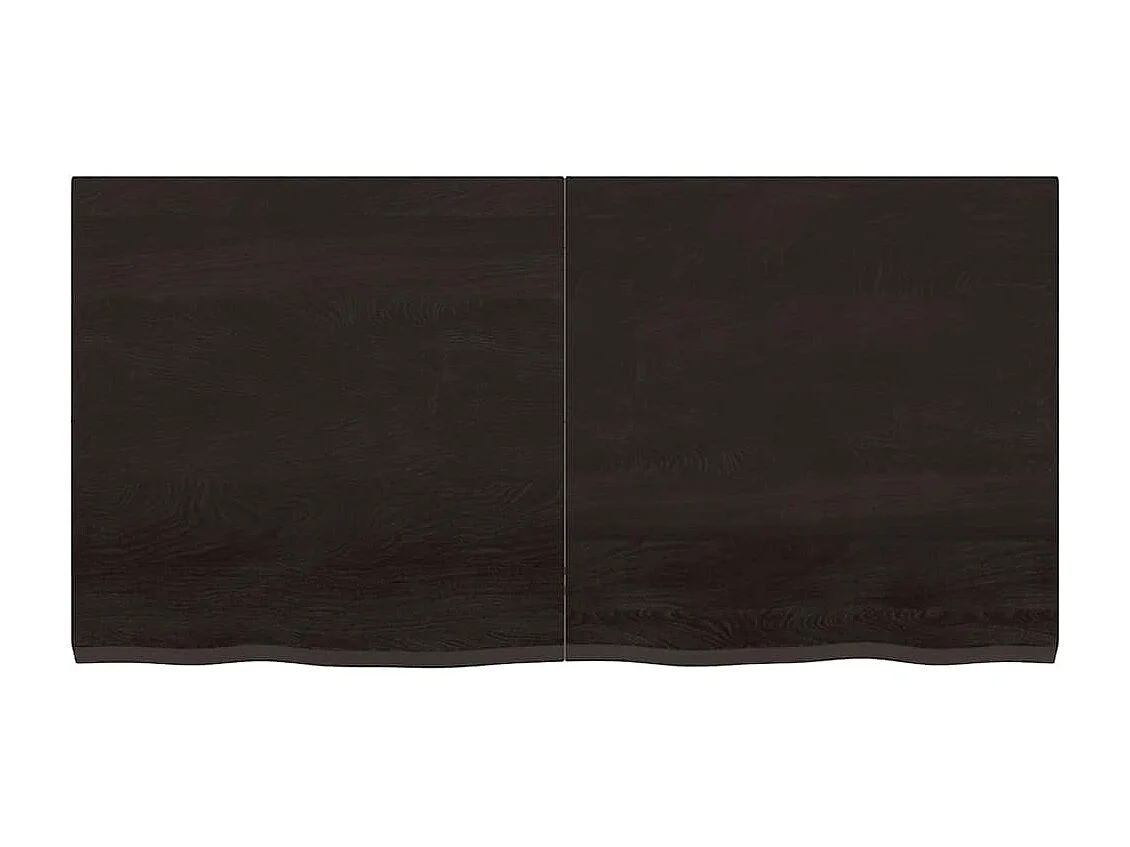 Étagère murale marron foncé bois chêne massif traité