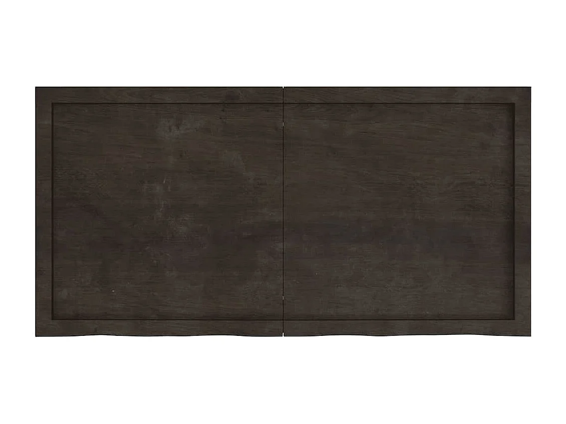 Étagère murale marron foncé bois chêne massif traité