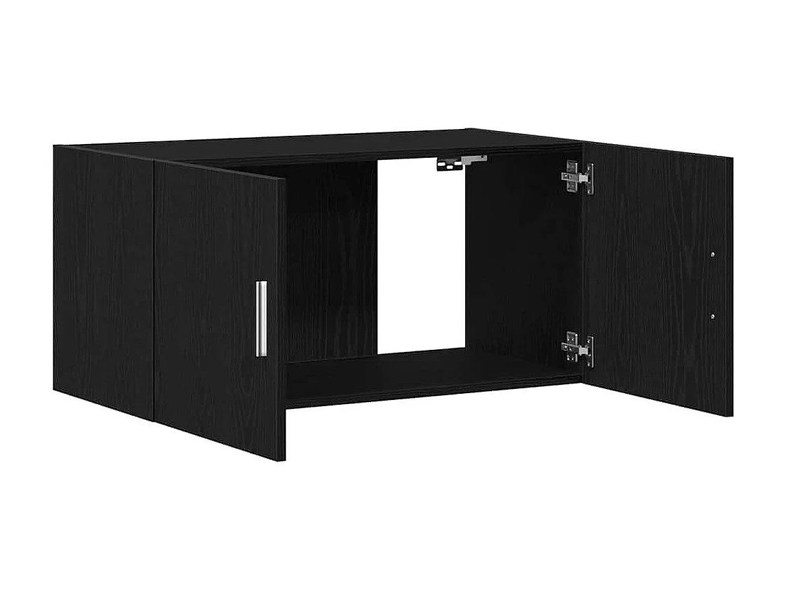 Armoire murale chêne noir 80x39x40 cm bois d'ingénierie