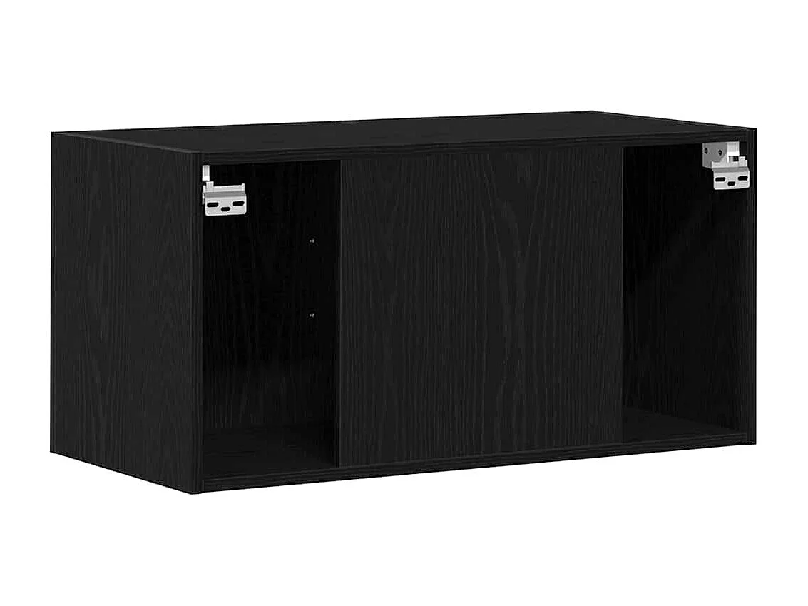 Armoire murale chêne noir 80x39x40 cm bois d'ingénierie