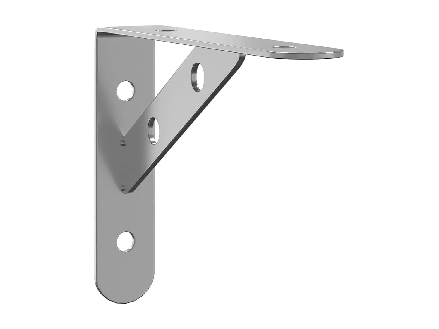 Stück Regalhalterungen 15x2,5x11,5cm Silber Edelstahl