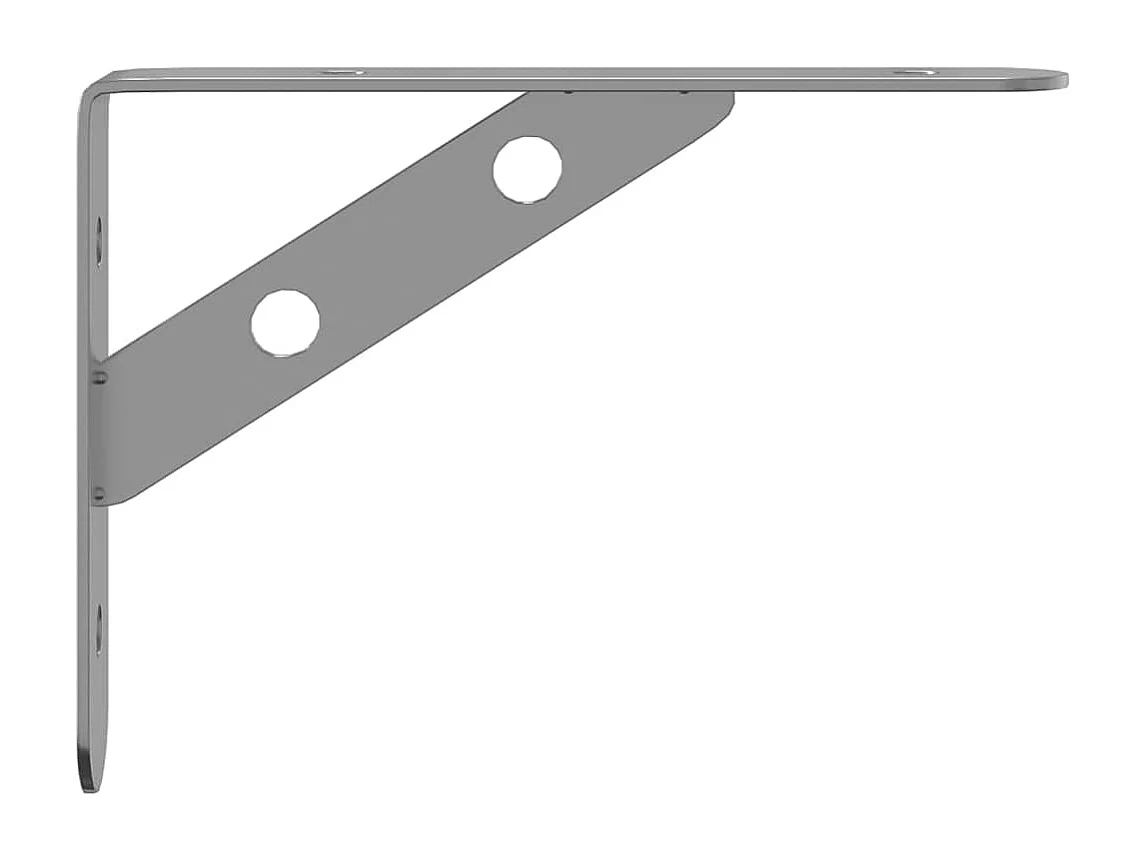 soportes para estantes de acero inoxidable plateado de 15 x 2,5 x 11,5 cm