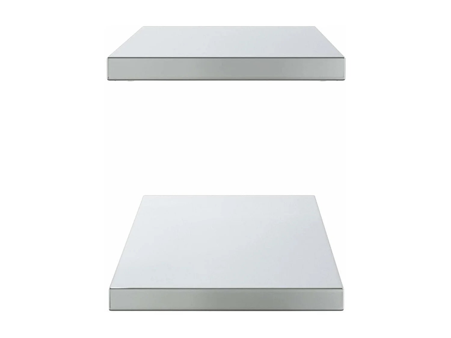 Étagères murales 2 pcs 100x30x3 cm argenté acier inoxydable