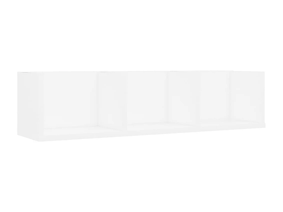 Étagère murale à CD Blanc 75x18x18 cm Bois d'ingénierie