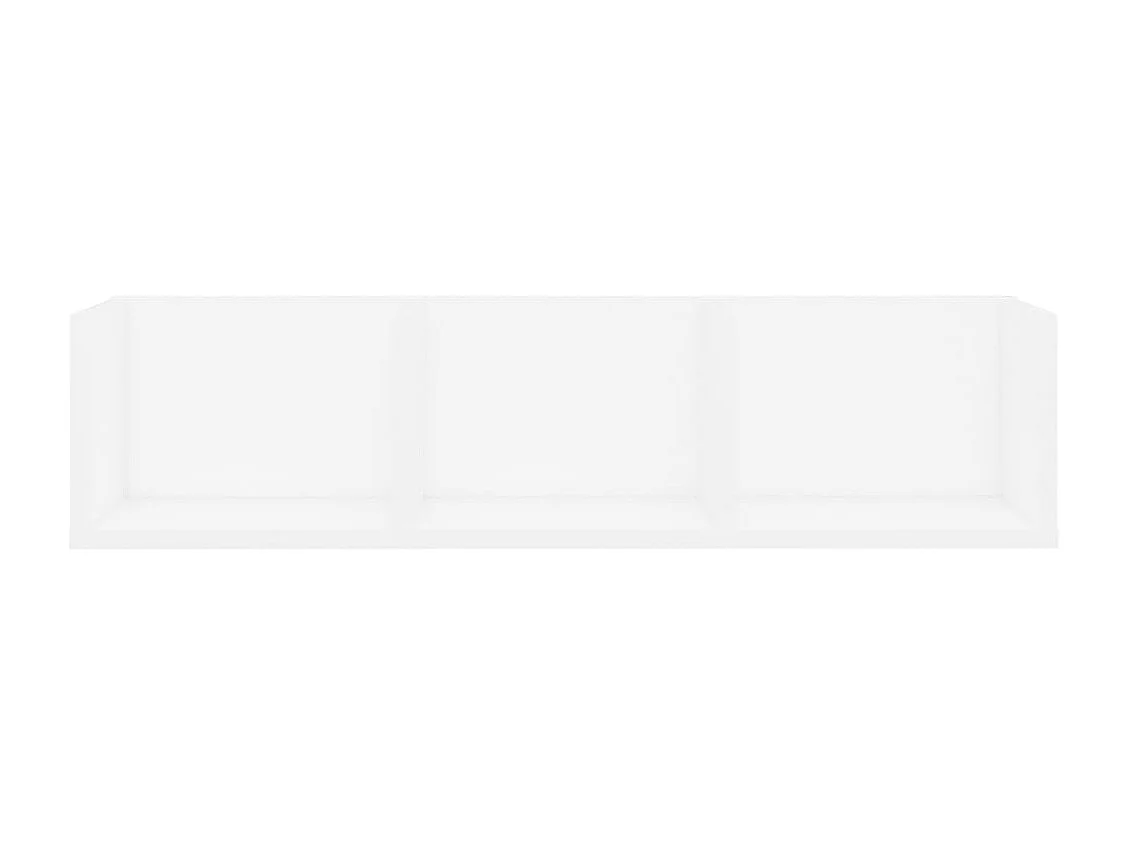 Étagère murale à CD Blanc 75x18x18 cm Bois d'ingénierie