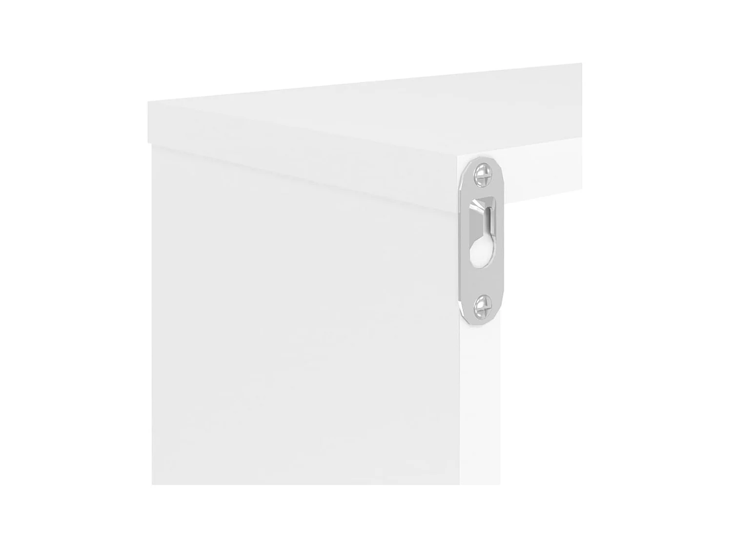 mensole a cubo bianche da parete 80x15x26,5 cm in legno ingegnerizzato