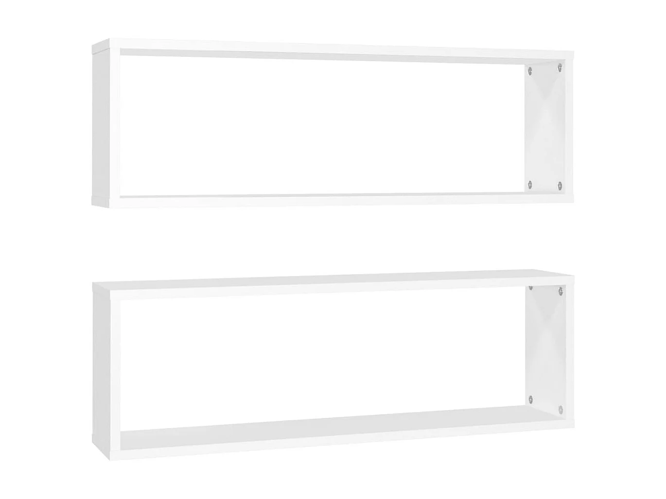 Étagères cube murales 2pcs Blanc 80x15x26,5cm bois d'ingénierie