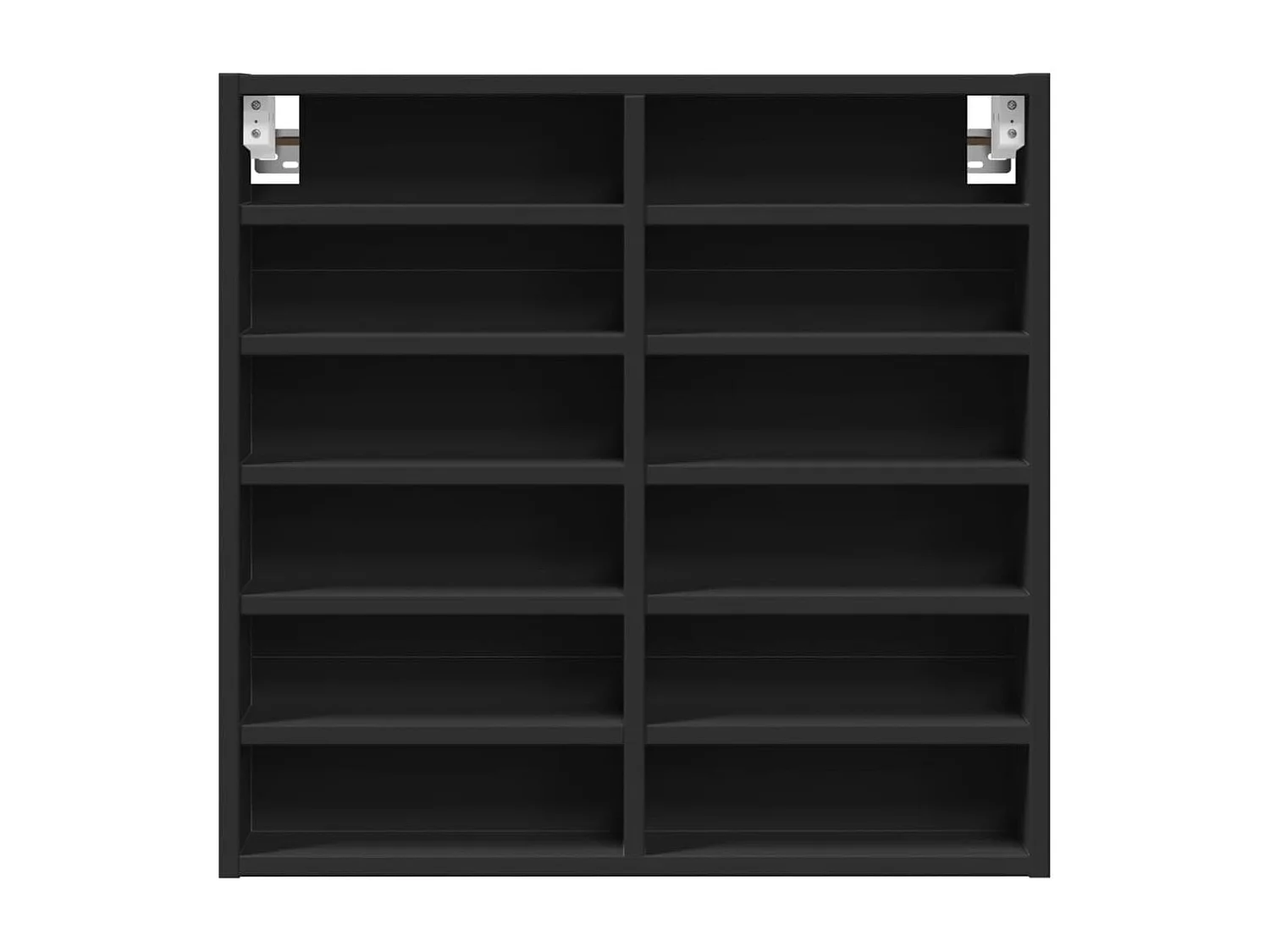 Schwarze Vitrine 60x8,5x58 cm Holzwerkstoff