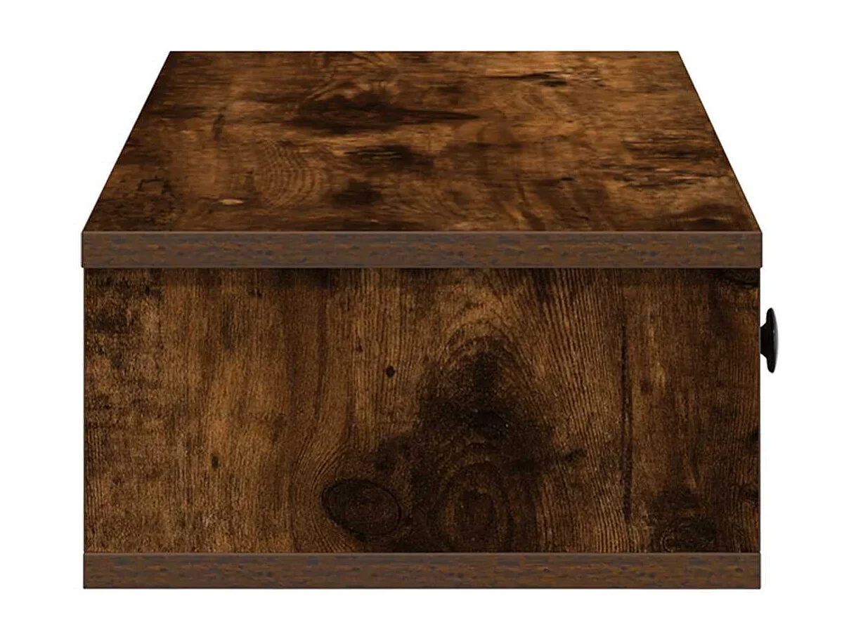 Étagère murale avec tiroirs chêne fumé bois d'ingénierie