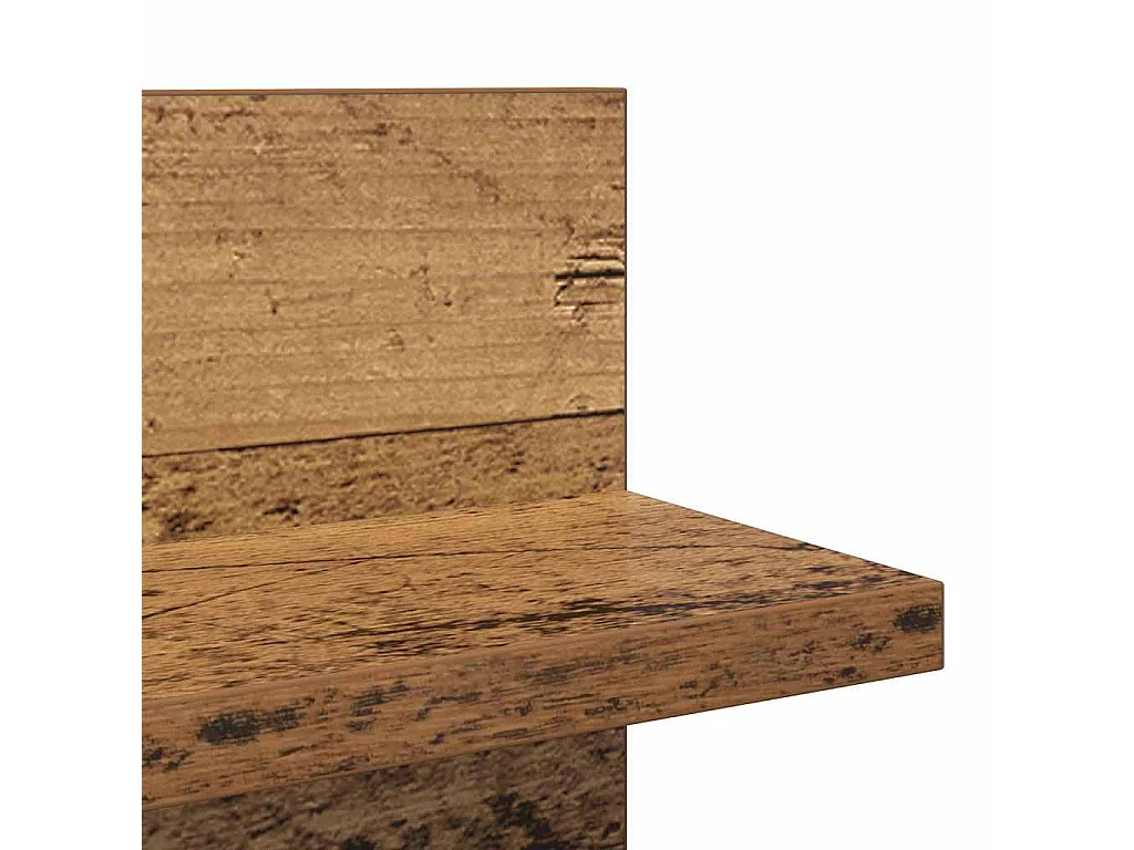 Mensole da parete 2 pezzi in legno antico 80 x 11,5 x 18 cm