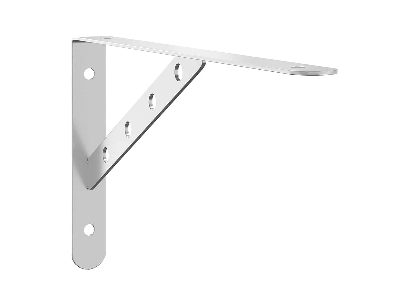 Supports d'étagères 4pcs 30x2,5x15,5cm argenté acier inoxydable