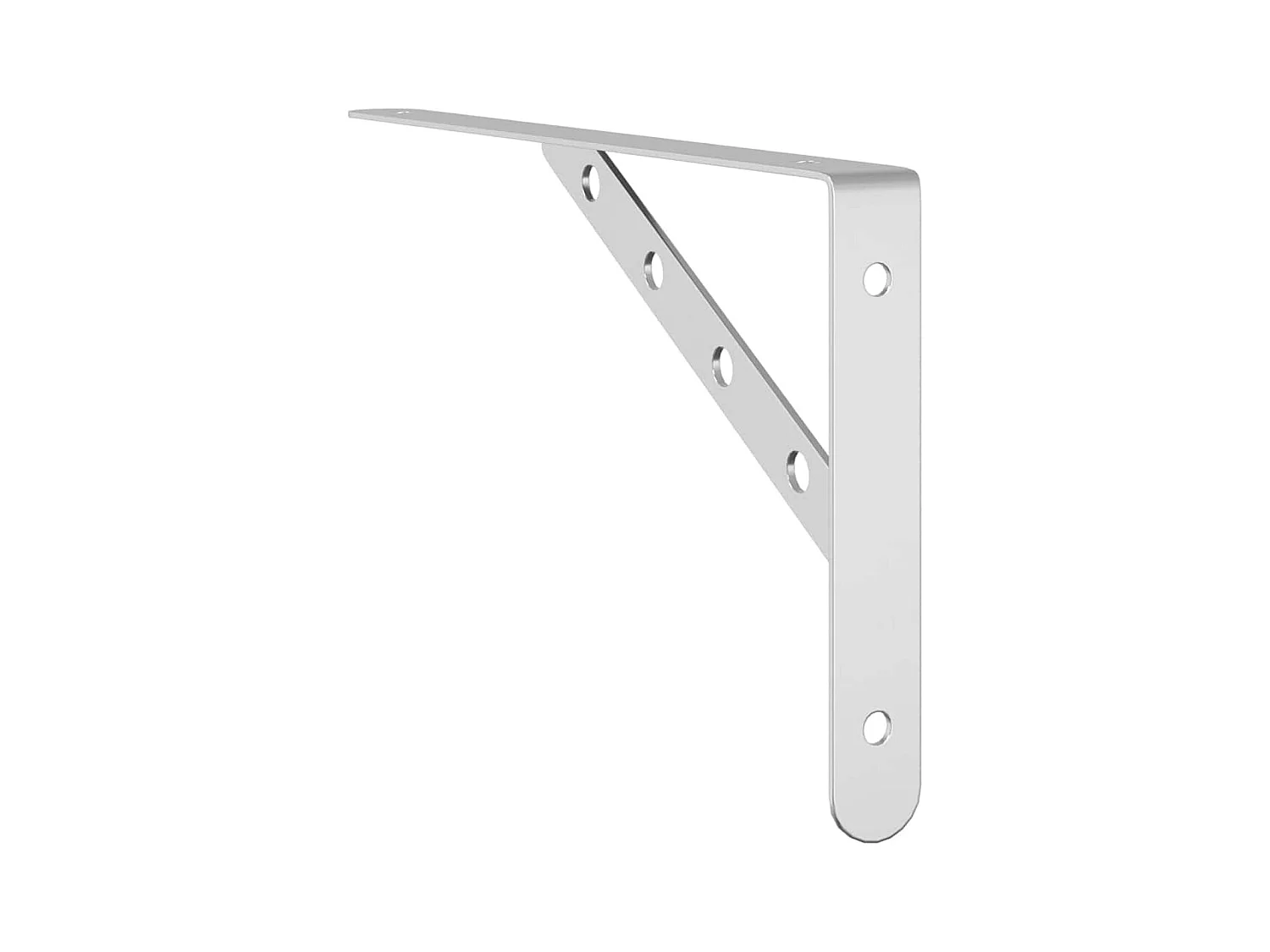 Supports d'étagères 4pcs 30x2,5x15,5cm argenté acier inoxydable