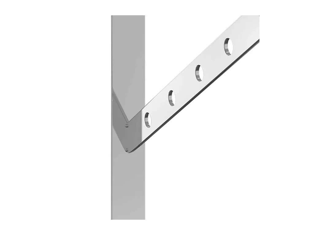 Supports d'étagères 4pcs 30x2,5x15,5cm argenté acier inoxydable