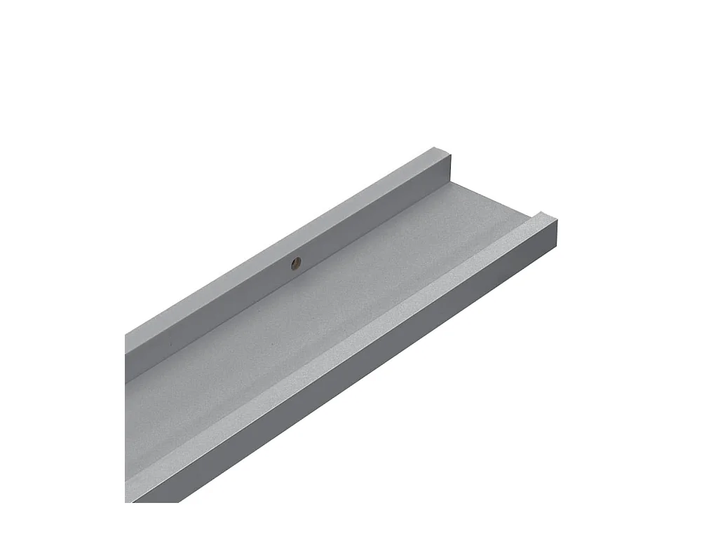 Étagères à rebord pour cadre photo 2 pcs Gris 40x9x3 cm MDF
