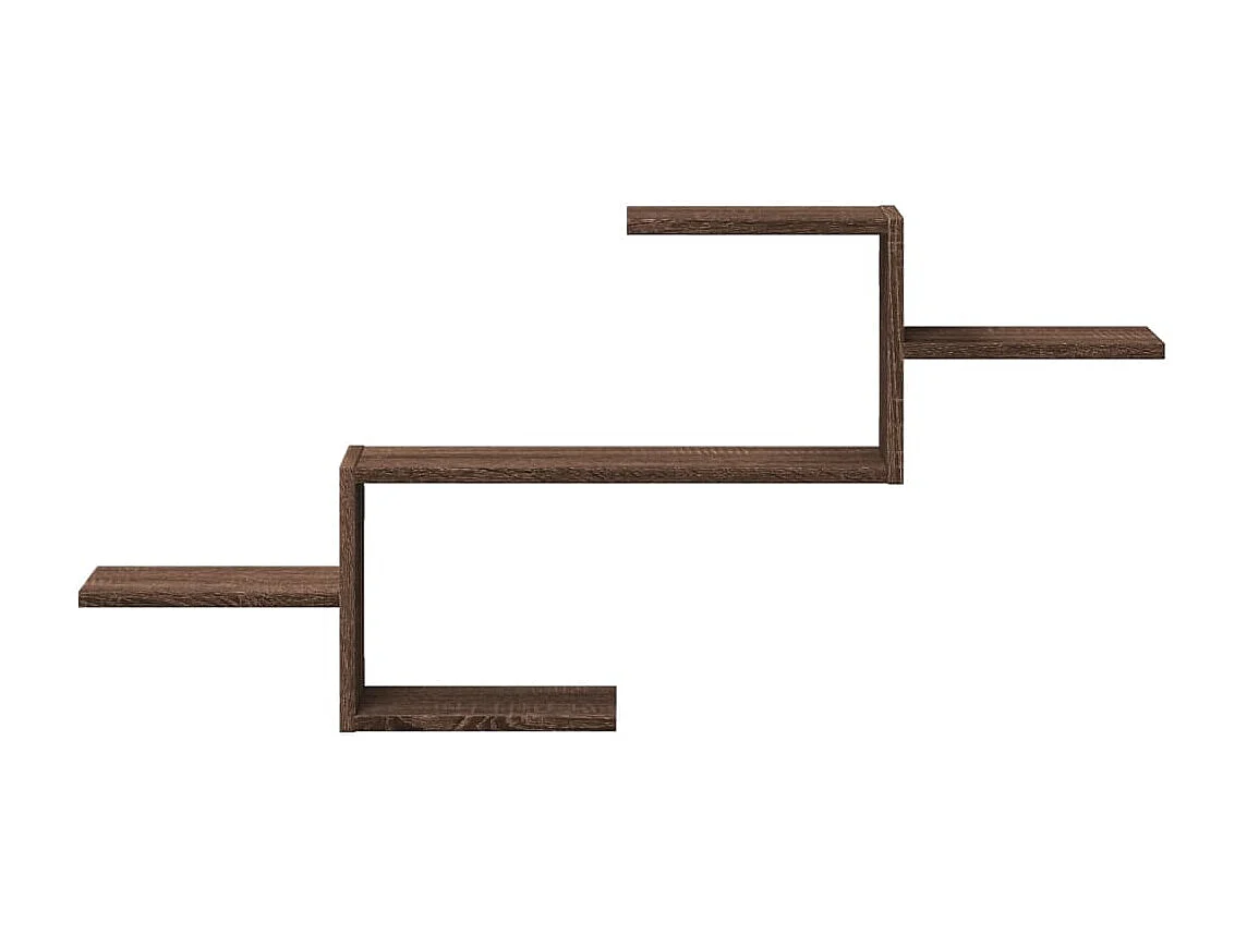 Estante de pared de roble marrón 104x15x49 cm madera de ingeniería