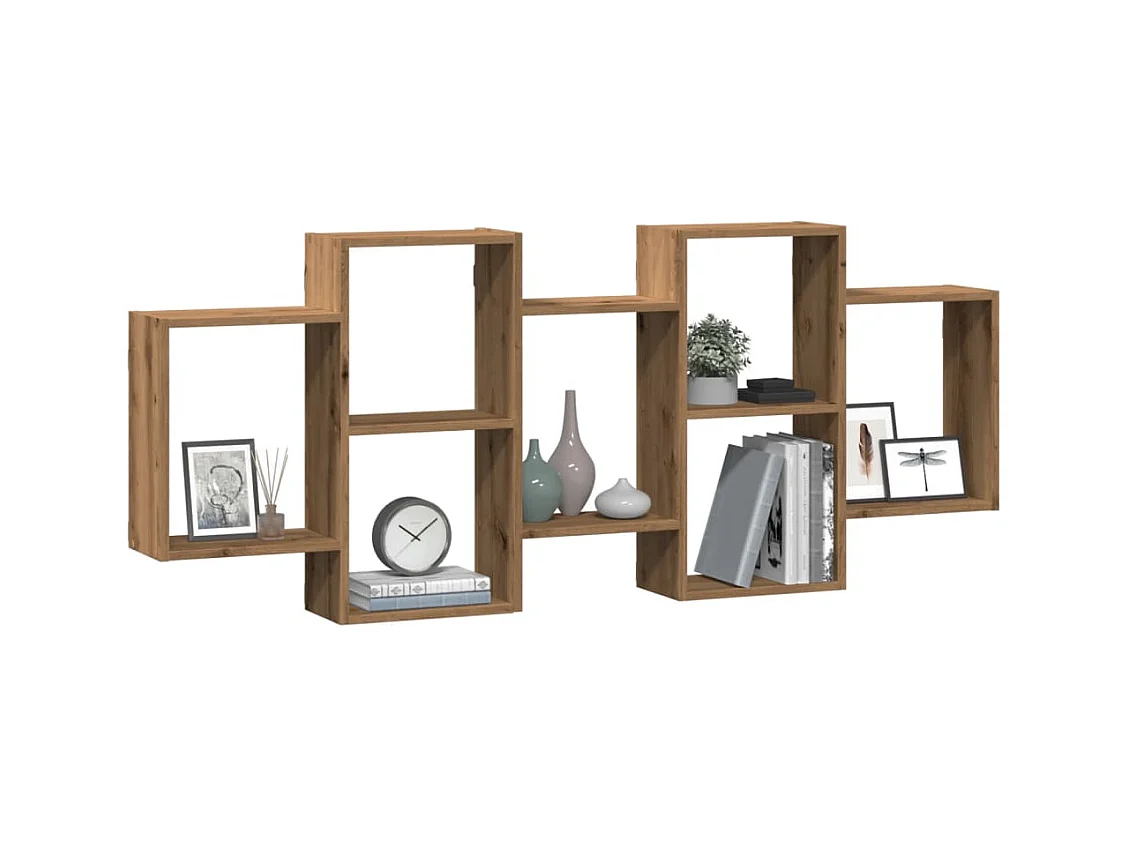 Mensola da parete in rovere realizzata a mano 159x18x65 cm in legno ingegnerizzato