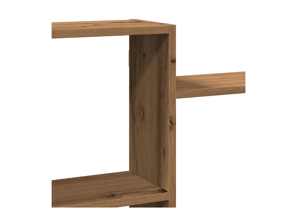 Mensola da parete in rovere realizzata a mano 159x18x65 cm in legno ingegnerizzato