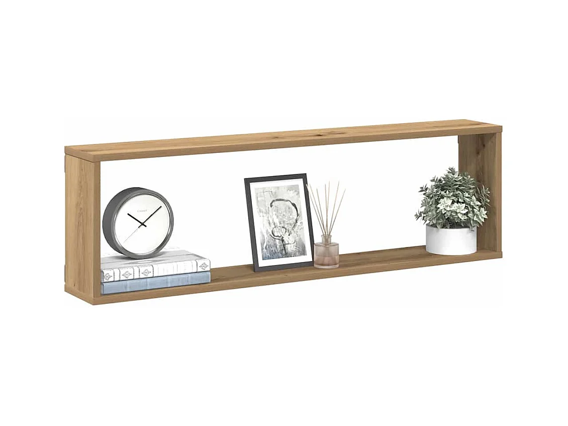 Étagères cube murales 2 pcs chêne artisanal bois ingénierie