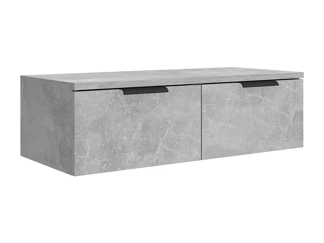 Armoires murales 2 pcs Gris béton 68x30x20 cm Bois d'ingénierie