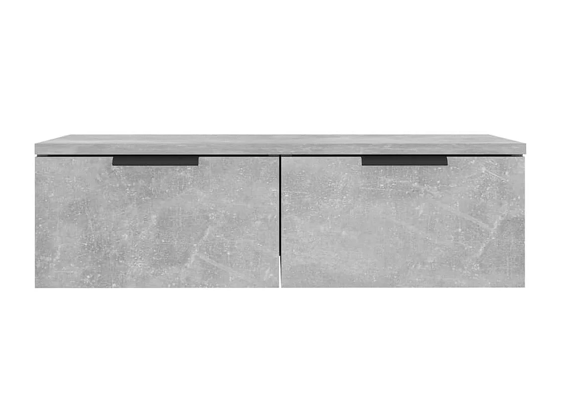 Armoires murales 2 pcs Gris béton 68x30x20 cm Bois d'ingénierie