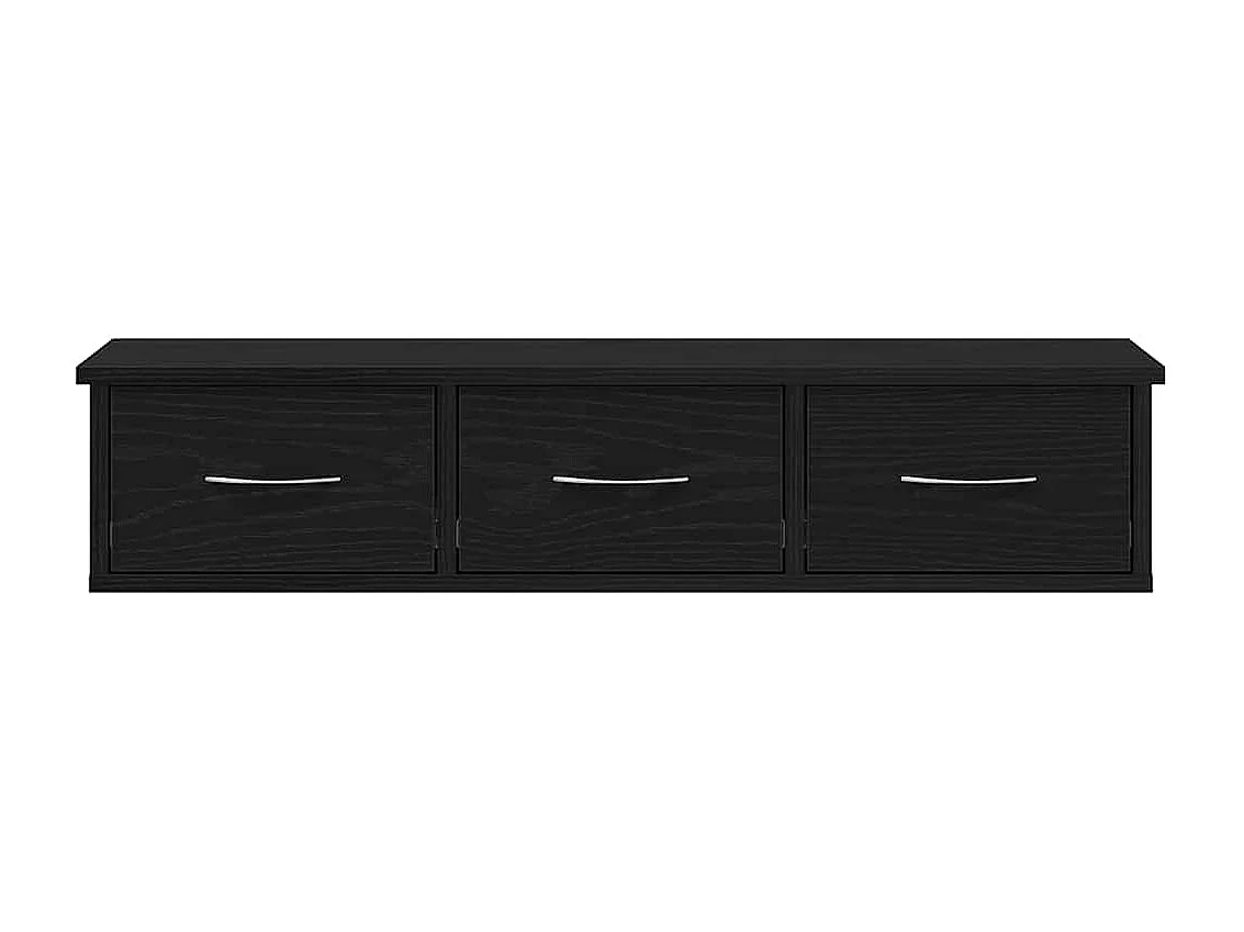 Mobiletto da parete in rovere nero 88x26x18,5 cm in legno ingegnerizzato