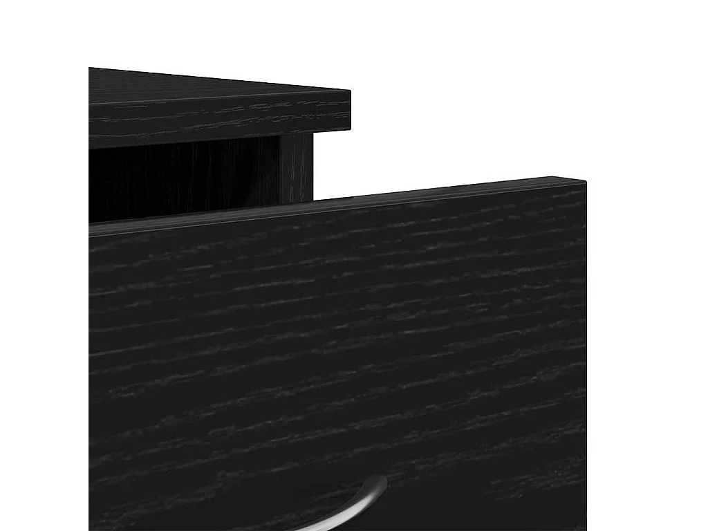 Mobiletto da parete in rovere nero 88x26x18,5 cm in legno ingegnerizzato