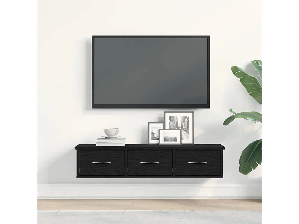 Armoire murale chêne noir 88x26x18,5 cm bois d'ingénierie