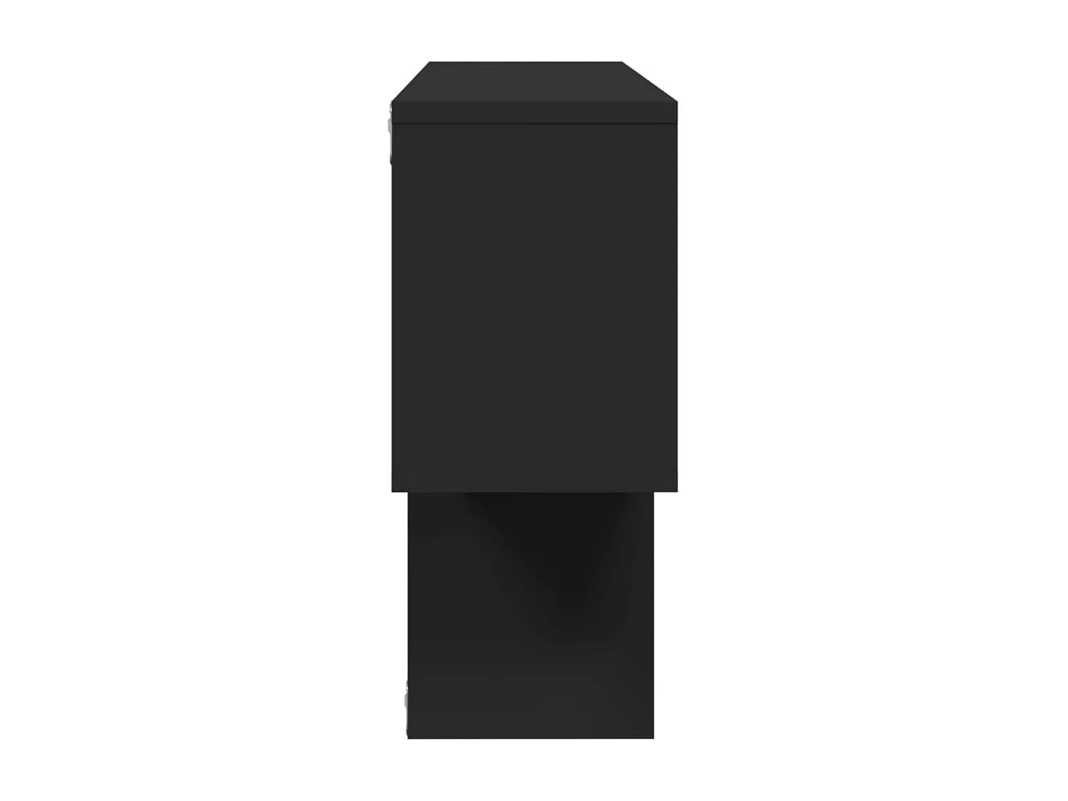 Estante de pared negro 100x20x53 cm madera de ingeniería