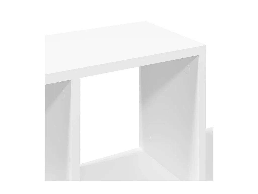 Weißes Wandregal 100x20x53 cm Holzwerkstoff