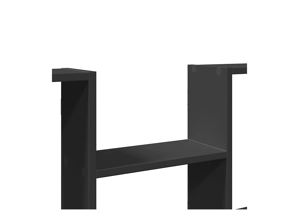 Zwarte wandplank 99x15x60 cm bewerkt hout