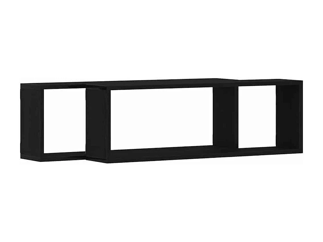 Étagères murales - Set de 2, Chêne Noir, 80x15x26 cm, Fabriquées en Bois d'ingénierie