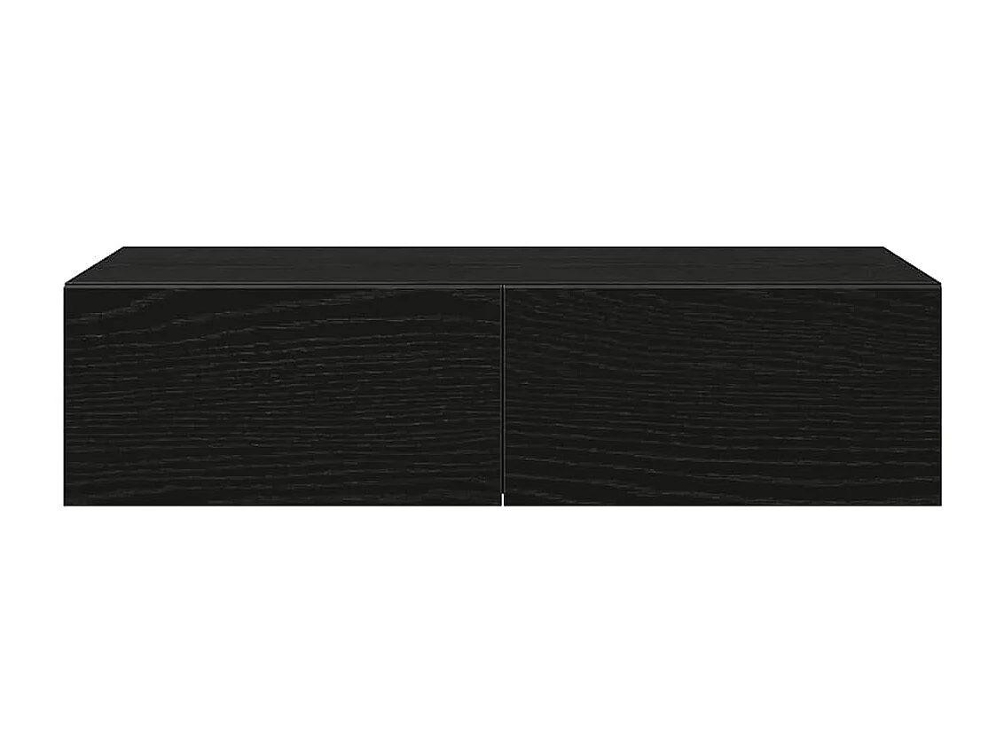 Étagère murale avec tiroirs noir 60x26,5x15cm bois d'ingénierie
