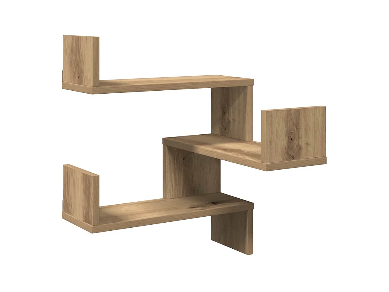Étagères d'angle murales 2 pcs chêne artisanal 40x40x49,5 cm
