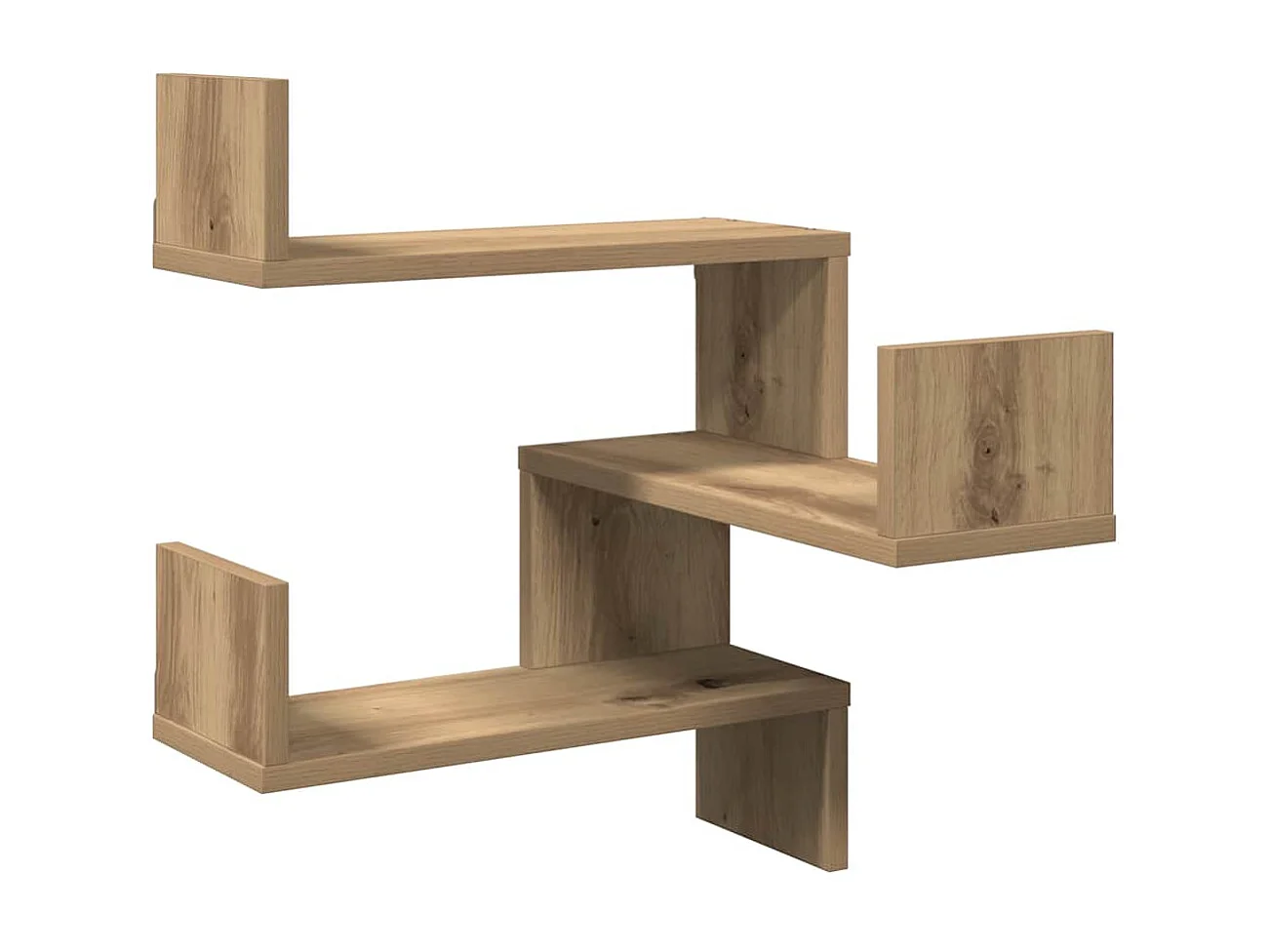 Étagères d'angle murales 2 pcs chêne artisanal 40x40x49,5 cm
