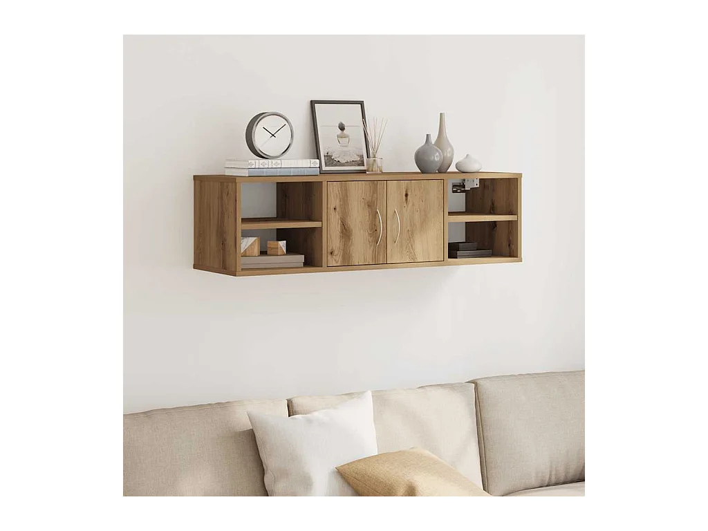 Armoire murale chêne artisanal 101x30x29 cm bois d'ingénierie
